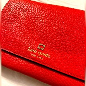 Kate Spade Red Luxury Leather Crossbody Bag Red Carpet